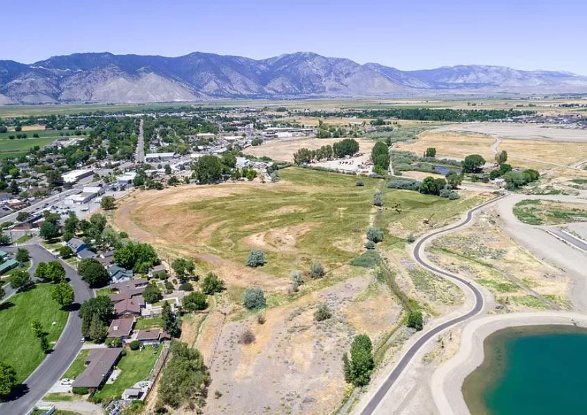 Drone shot of propose property for Blackacre Ranch.